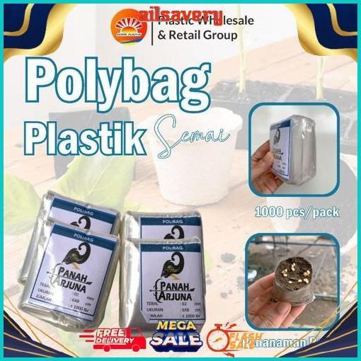Promo Polybag Semai 6X7 Plastik Semai/Polybag Benih 1Ikat= 1000Pcs Polybag Cabai
