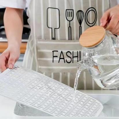 NAMPAN/DRAINING BOARD TATAKAN GELAS DAN ALAT MAKAN ALAS CUCI WALNUT TAHAN LAMA RANDOM PIRING