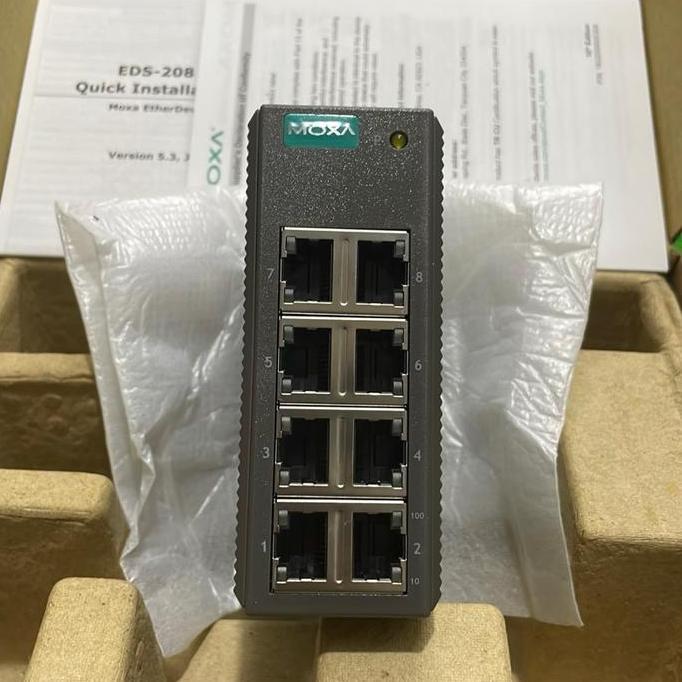 MOXA EDS-208 8 Port DIN Rail Switch Unmanaged Switch Industrial