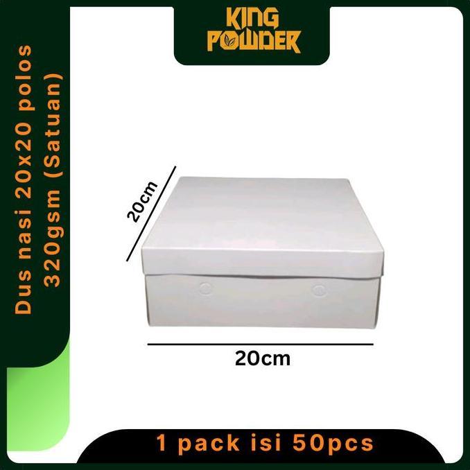 New- Dus Nasi Kotak 20x20 | Dus Nasi Catering ukuran 20 | Box Nasi 320GSM