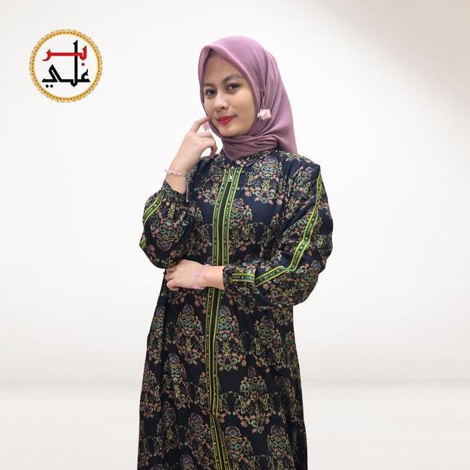 BIIR ALI Collection Abaya Khas Saudi Printing Motif Patern Busui Friendly Reseleting Full Bisa Outer