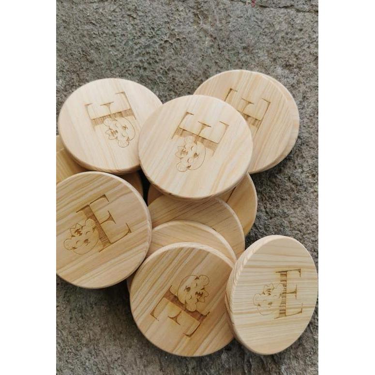 TATAKAN GELAS COASTER KAYU PINUS MURAH