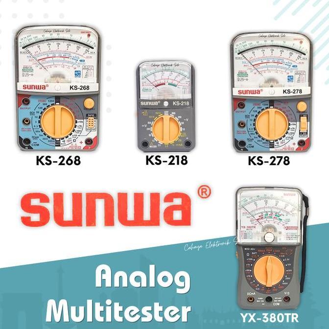 Multitester Multimeter Analog Sunwa Ks 218 268 278 Yx 380 Tr Yx380Tr Dioda Volt Ampere Ohm