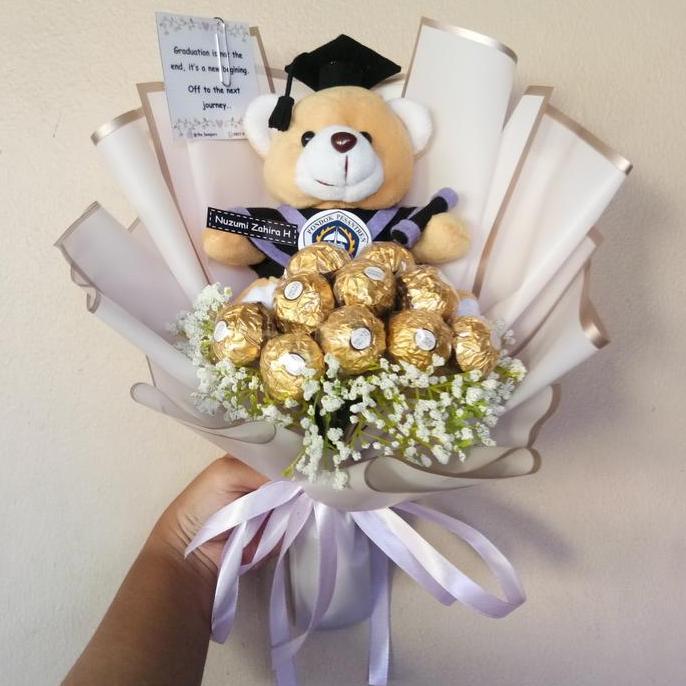 Terlaris Buket Ferrero , Buket Boneka Wisuda Ferrero , Buket Coklat