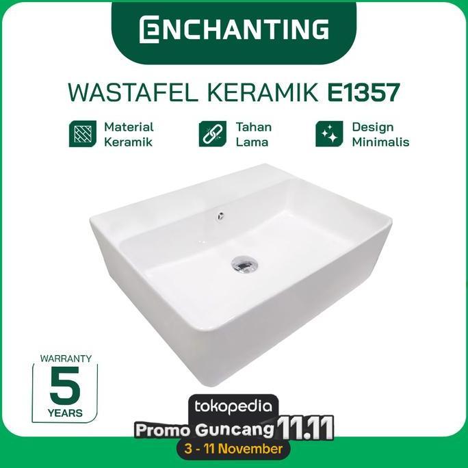 barkajule_ - set wastafel gantung kotak keramik europe enchanting e1357set