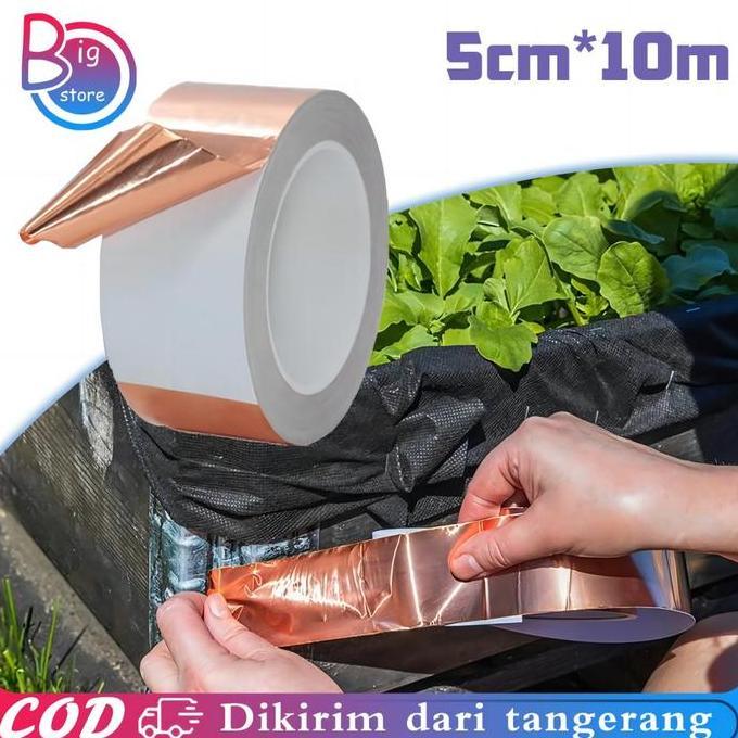 1roll Conductive Copper Tape 5cmx10m Tembaga Foil Tape Isolasi Copper Foil Tape Tape Tembaga PCB EMI