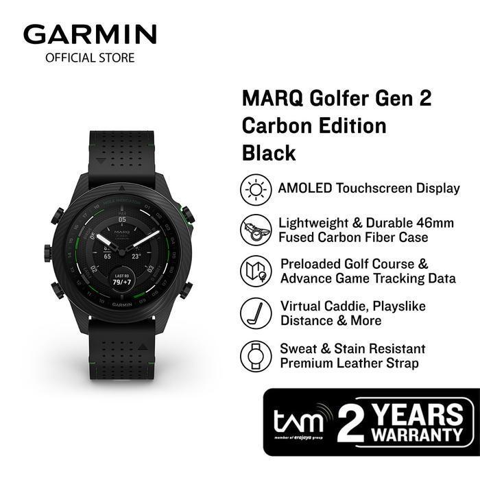 Garmin Marq Golfer Gen 2 Carbon Edition - Black New Best Quality 100% Original