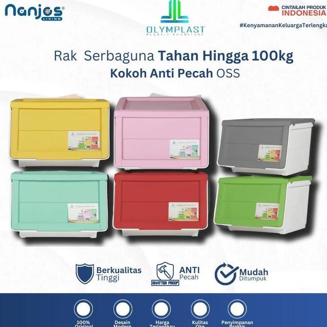 Olymplast Penyimpanan Plastik Container Box Kotak Rak Plastik Oss