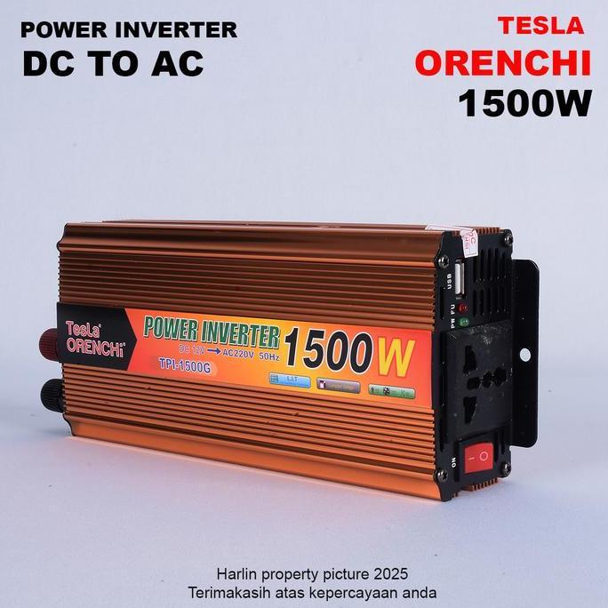 Power inverter Tesla TPI 1500G kapasitas 1500W alat untuk merubah arus DC ke AC