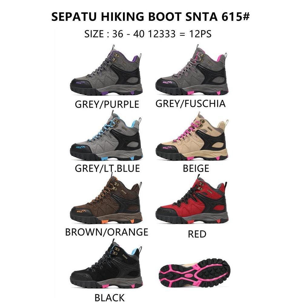 Sepatu Gunung Wanita SNTA 615 Boots Hiking Trekking Outdoor Waterproof