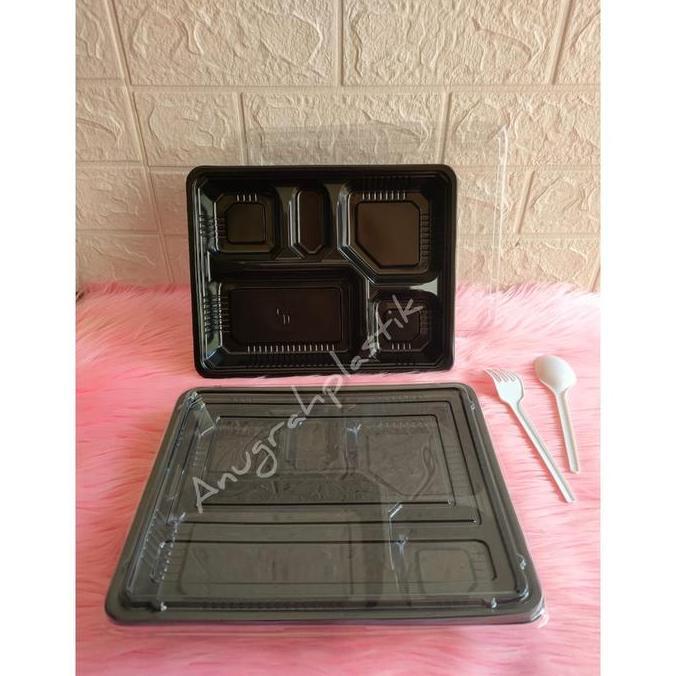 NEW Mika Bento 5 Sekat BESAR / Bento Box 5 Sekat JUMBO (PER PACK)