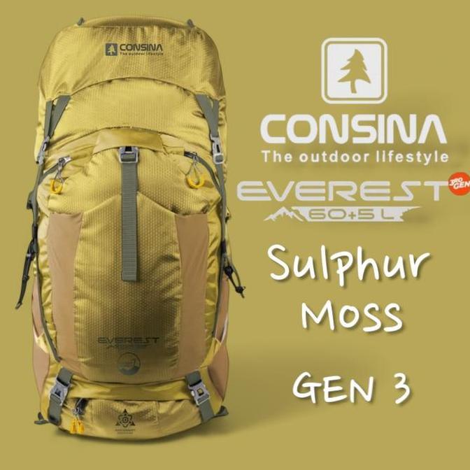 Consina Everest Batch 3 Gen 3 60+5 L Carrier 60L 65L 70L Ransel Bag