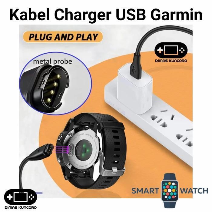 Kabel Charger Usb Garmin Forerunner 45 45S 55 158 745 970 570 47Mm 42Mm Charging Terlaris Best Quali