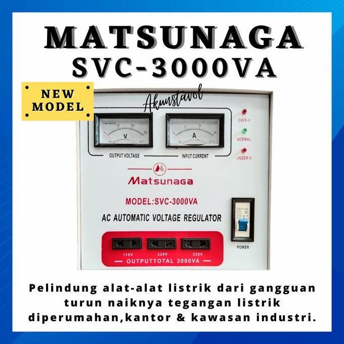 Stavolt Matsunaga Svc-3000Va - Stabilizer Listrik Matsunaga 3000