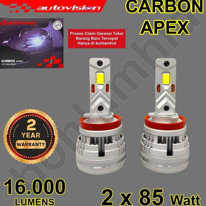 Lampu LED Mobil Autovision Carbon LX H11 H16 H8 126Watt 13000Lumens