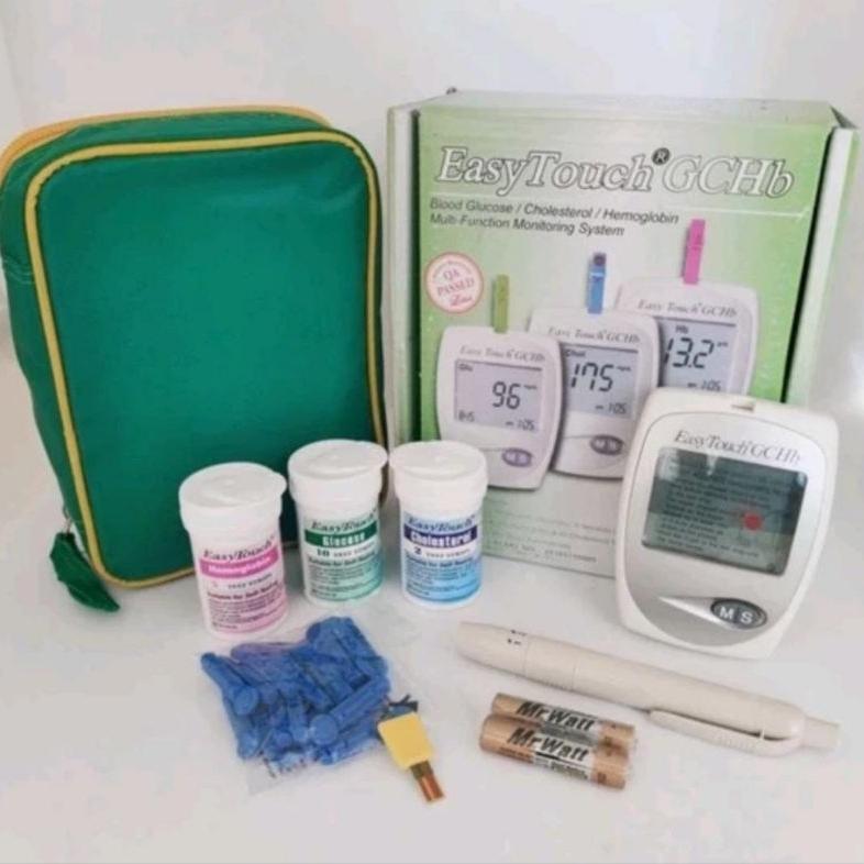 Alat Test Darah Easy Touch GCHB 3 in 1 / alat test gula darah kolesterol hemoglobin Hb