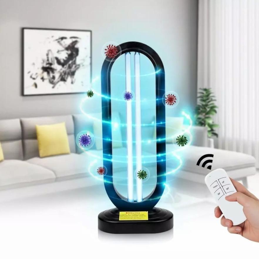 lampu UV Sterilizer Disinfection ozone uv light anti virus 38w 60w Hitam 38 watt 60 watt