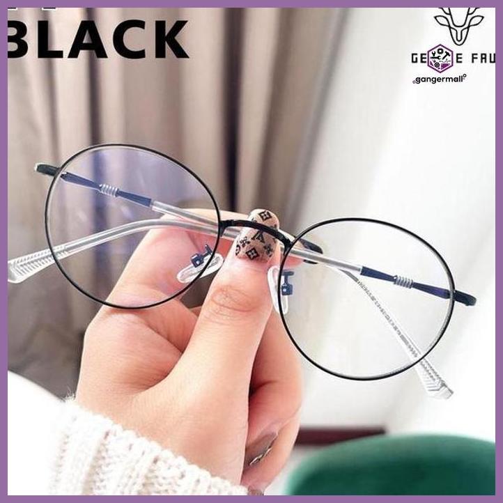 (GLASSES) FRAME KACAMATA SIMPLE PRIA WANITA BISA MINUS OVAL TITANIUM CC 55292 PRIVASI AMAN