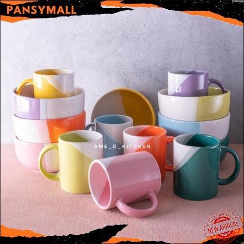 Best Seller Paket  Mangkok Keramik Bulat 6" + Mug Keramik Two Tone 2 Warna