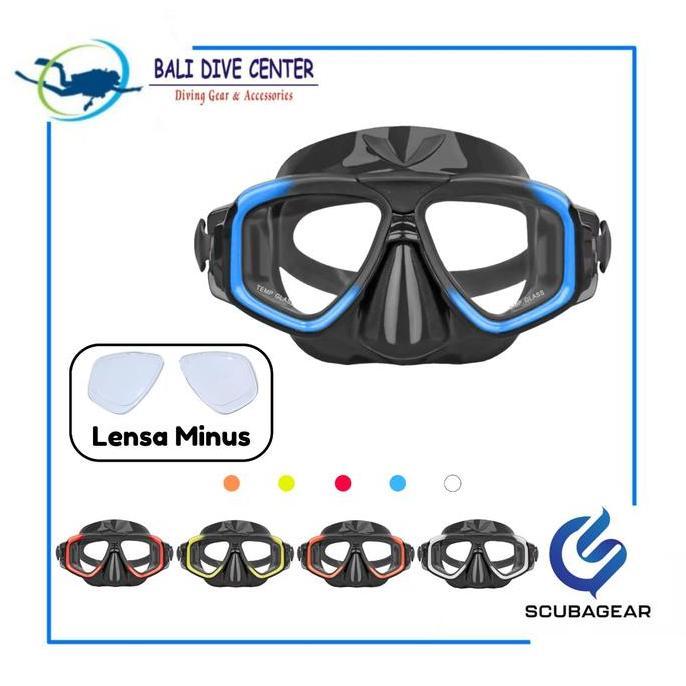 Diskon Scubagear Mask Zoom With Lensa Minus  - Mask Snorkeling