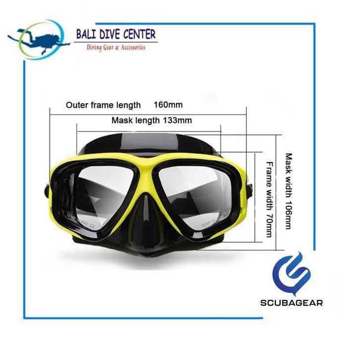 Spesial Scubagear Mask Flux Twin With Lensa Minus - Mask Snorkeling