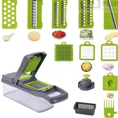 Pemotong Sayur Multifungsi Dengan Kotak Pemotongan Otomatis Irisan Kentang Pasta Bawang Putih Pemoto