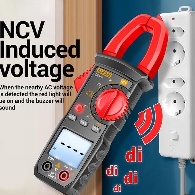 ST182 Digital Clamp Meter Tang Ampere Multitester Digital Tester Ukur Arus Tegangan Listrik DC/AC Pe