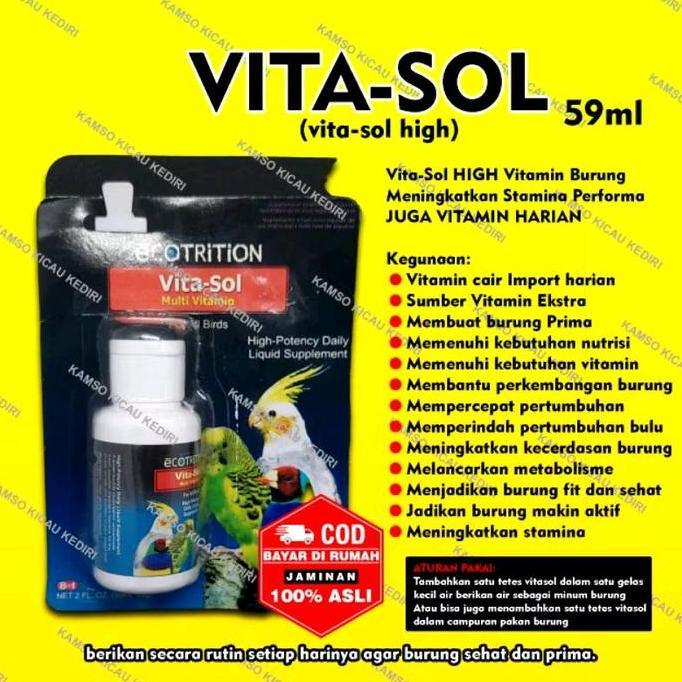 VITASOL + VITASOL HIGH + VITASOL HIGH POTENCY + VITASOL 59 ML + VITAMIN HARIAN + VITAMIN BURUNG + VI