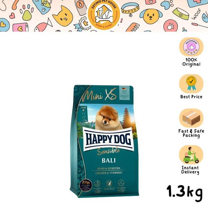 HAPPY DOG Sensible Bali Mini XS 1.3kg Makanan Anjing