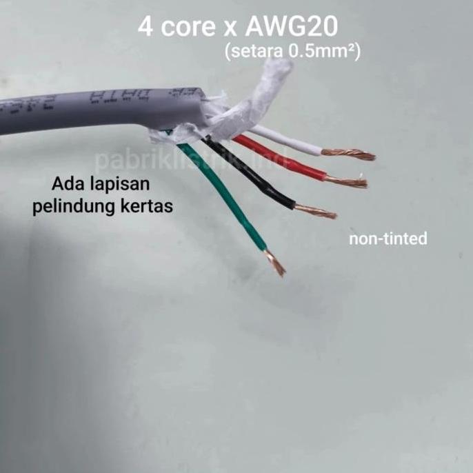 Kabel Control Sensor 4C X Awg20 Setara 4X0.5Mm Paper Shielded 4 Core Awg 20 Brand Haekwang Roll 100M