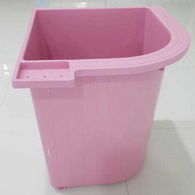 Bak Air Mandi Sudut Ovaltempat Sabunlubang Penutup Air120 L Pink