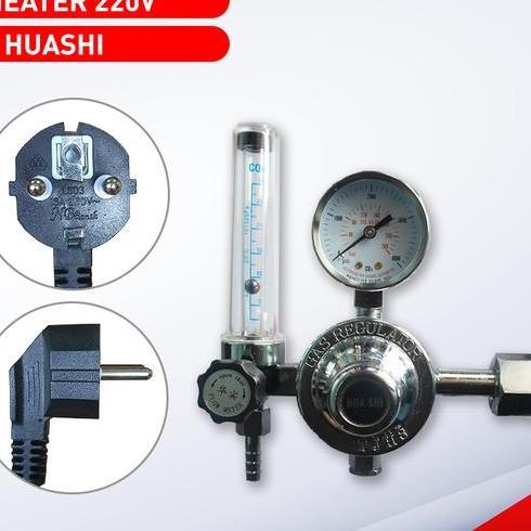 REGULATOR CO2 HEATER 220V REGULATOR GAS TABUNG LAS OXYGEN GMAW