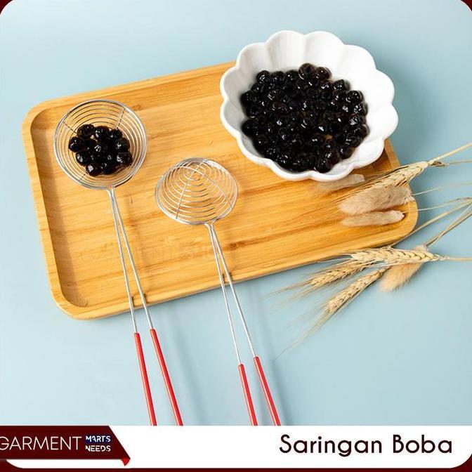 Sendok Boba Bubble Tea Saringan Shabu Shabu Penyaring Topping Minuman Stainless Steel