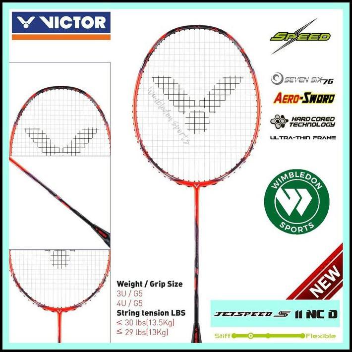 Raket VICTOR JETSPEED S 11 NC D / Raket Victor JS 11 NC D/ JS11 RED best seller