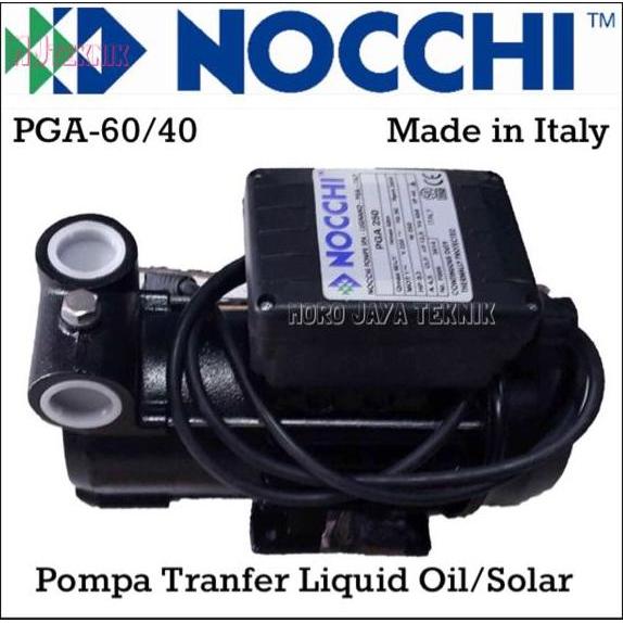 Pompa Tranfer Liquid Oli Dan Solar Nocchi Pga-60/40 Made In Italy