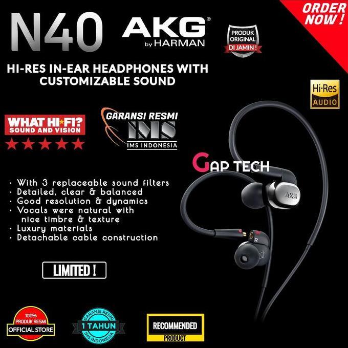 AKG N40 / N 40 HI-RES IN-EAR HEADPHONES WITH CUSTOMIZABLE SOUND