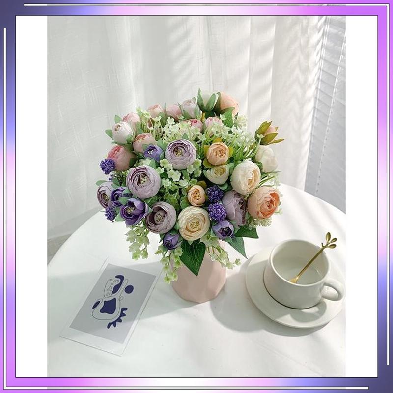 Bunga Artificial Spring Camellia Fwr Dekorasi Hias Bunga Plastik Buket Bouquet - RO30-1911 Bisa COD 