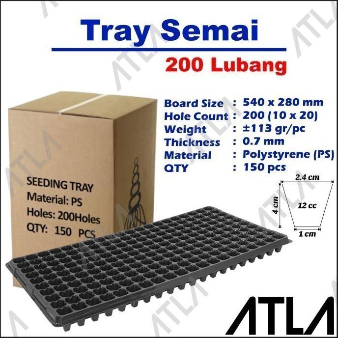 Bisa Cod Ya Kak Tray Semai 200 Lubang Pot Bibit Biji Nampan Traypot Benih Hidroponik ,,,