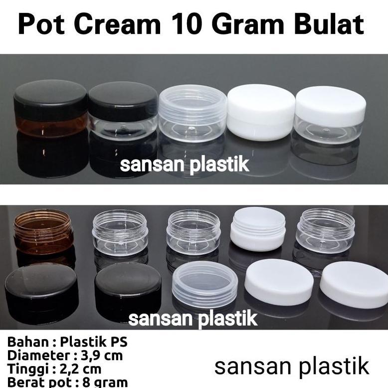Bisa Cod Ya Kak Pot Cream 10 Gram Bulat / Pot Jar 10 Gram Round / Pot Cream 10Gram Bulat ,,,