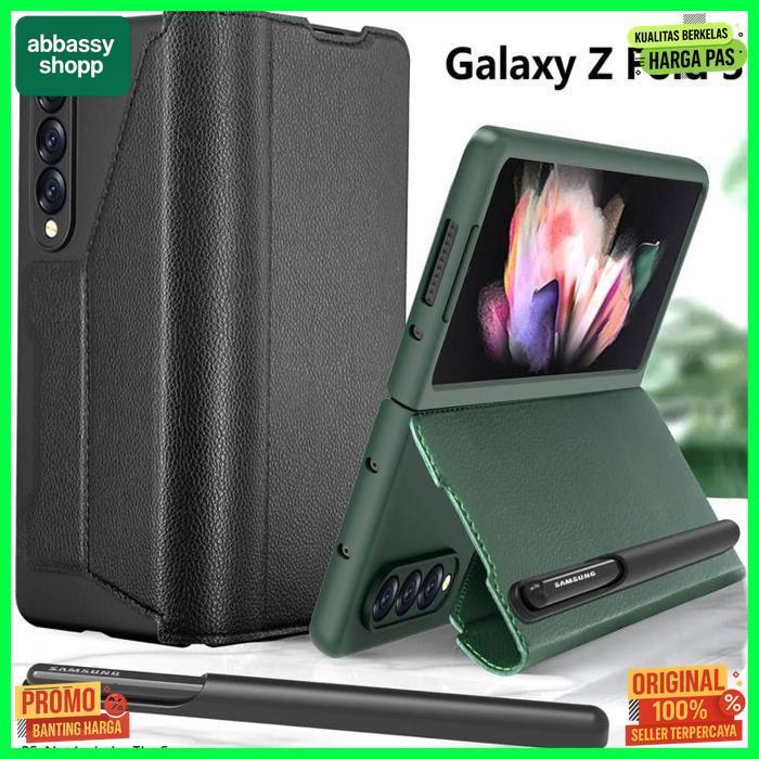 Original Case Leather Samsung Z Fold 3 / Z Fold 4 / Z Fold 5 Case Flip Samsung Fold 3 / 4 With S Pen