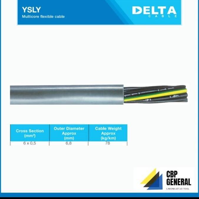 Kabel Kontrol Ysly-Jz 10 X 0.75Mm / Cable Control Ysly-Jz 10X0.75Mm Isi 50M (Merk: Delta)
