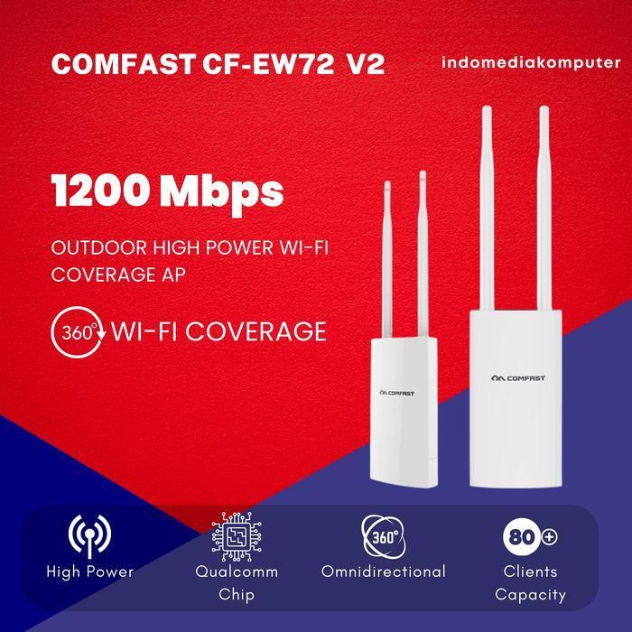 Comfast Wireless Ap Outdoor Cf-Ew72 V2 1200 Termurah Best Quality 100% Original