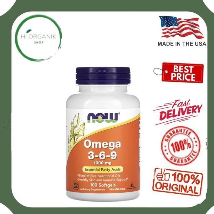 Now Foods Omega 369 3 6 9 Omega 3-6-9 1000 Mg 100 Softgel Original
