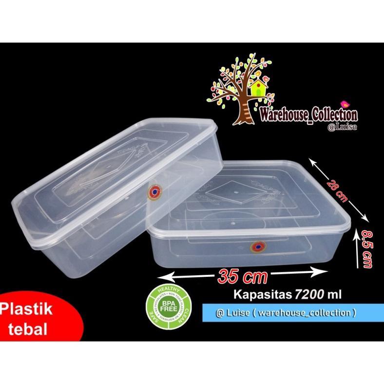 Sealware 3500Ml, 5000 Ml Dan 7200Ml Plastik Transparan / Kotak Kue Donat Plastik Oriplast / Thinwall