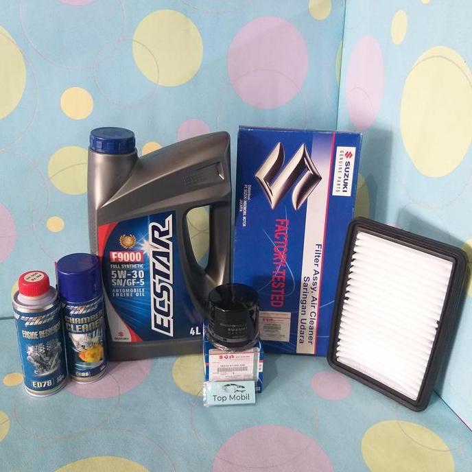 NARA Paket service Oli SGO Ecstar F9000 5W-30 Ertiga Lama (5)