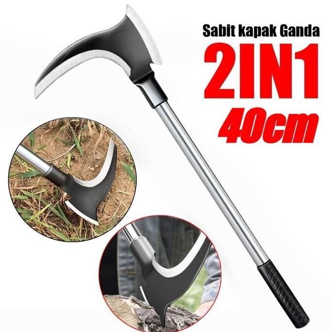 QUANXI 40cm Sabit Pertanian Alat Sabit Rumput Berkebun Sabit Kecil Alat Padi ( Alat Panen Padi Dan R