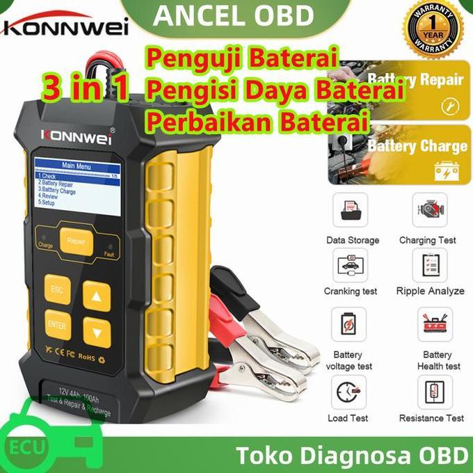 SAPPHIRE KONNWEI KW510 12V 5A Mobil Battery Charger & Battery Tester & Repair