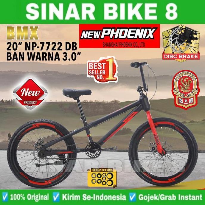 Sepeda Bmx Anak Laki-Laki 20 Inch Bmx Phoenix 7722 Ban 3.0 Cakram New