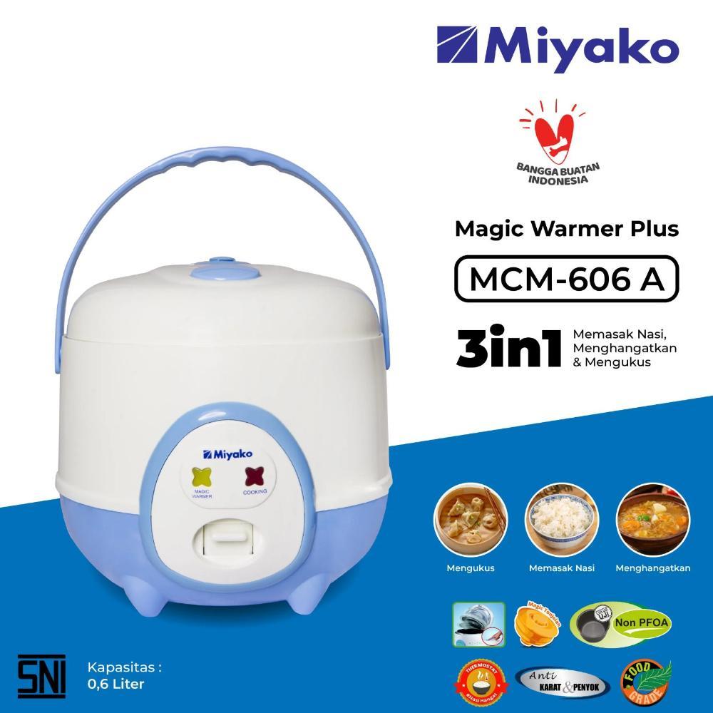 Magic Com Mini Miyako MCM606A Rice Cooker 0.6 Liter - 3in1 Magic Warmer Plus magic com