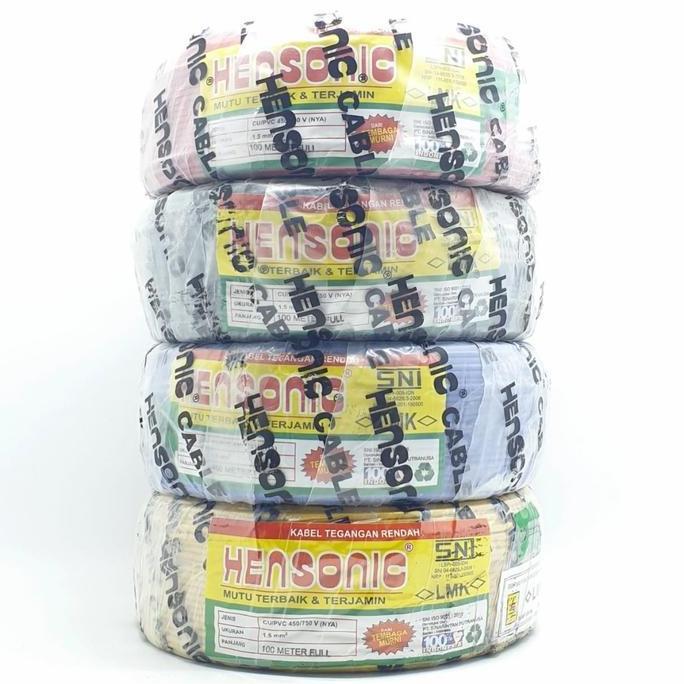 Promo Hensonic SNI FULL LMK NYA 1.5mm 100meter Kabel Listrik Nya 1x1,5mm Diskon